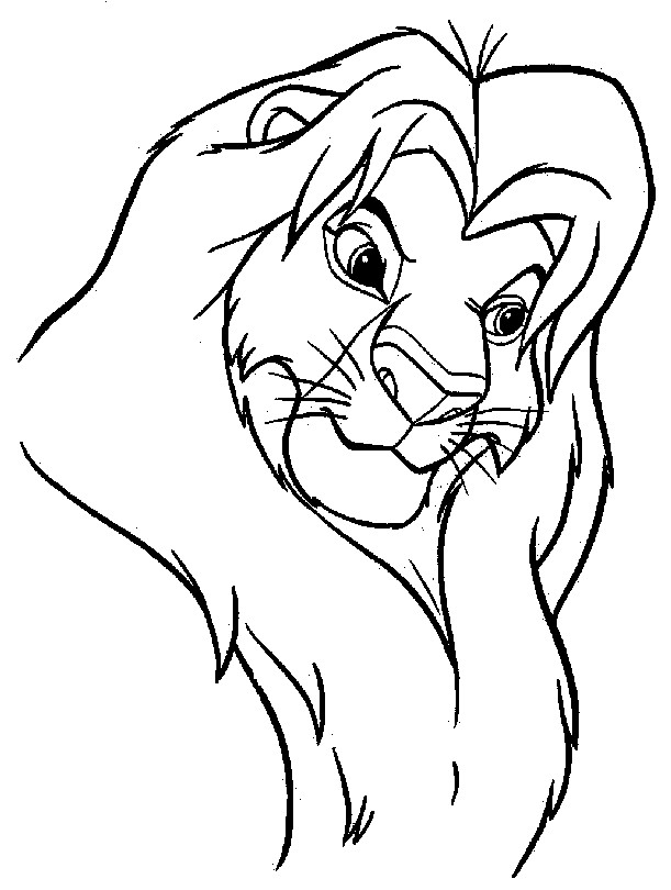 Coloriage Simba Le Roi Lion Dessin Gratuit à Imprimer