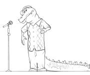 Coloriage et dessins gratuit Alligator de Tous en sc&egrave;ne à imprimer