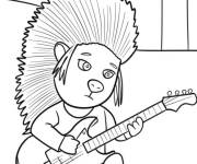 Coloriage Ash musicien de Tous en sc&egrave;ne