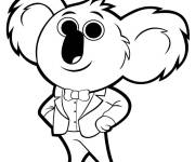 Coloriage et dessins gratuit Buster Moon en noir et blanc à imprimer