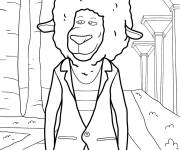 Coloriage Eddie Noodleman de dessin anim&eacute; Tous en sc&egrave;ne