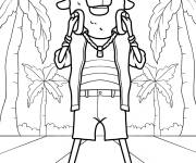 Coloriage Eddie Noodleman portant des &eacute;couteurs de Tous en sc&egrave;ne