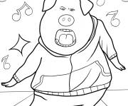 Coloriage Gunter chantant et dansant