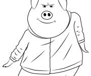 Coloriage et dessins gratuit Gunter facile de tous en sc&egrave;ne à imprimer
