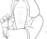 Coloriage L'&eacute;l&eacute;phant Meena Tous en sc&egrave;ne
