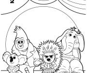 Coloriage Les amis Buster Moon, Johnny , Ash et Meena de Tous en sc&egrave;ne 2