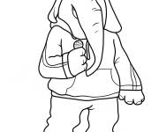 Coloriage Meena le talentueux chanteur de Tous en sc&egrave;ne