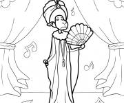 Coloriage Nana Noodleman sur sc&egrave;ne