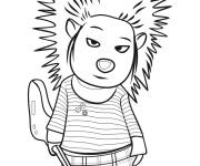 Coloriage Porcupine Ash Tous en sc&egrave;ne