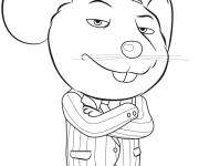 Coloriage Souris Mike de Tous en sc&egrave;ne