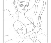 Coloriage Bo Peep par num&eacute;ro