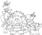 Coloriage et dessins gratuit Bullseye, Pricklepants, Buttercup et Alien à imprimer
