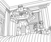 Coloriage Buzz, Forky et Karen