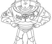 Coloriage et dessins gratuit Buzz Lightyear pret pour l'action à imprimer