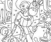 Coloriage Calin de Jessie et Bullseye
