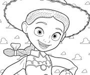 Coloriage Cowfille Jessie qui sourit