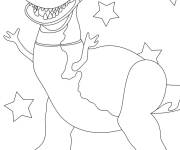 Coloriage Dinosaure Rex de Toy Story 5