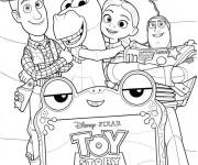 Coloriage Illustration des Personnages majeurs dans Toy Story 5