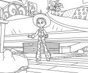 Coloriage Jessie en action