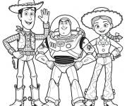 Coloriage Jessie, Woody et Buzz