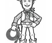Coloriage Le cowboy Woody dans Toy Story 5