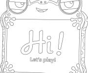 Coloriage Lilypad en pose kawaii