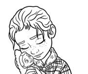 Coloriage Petite Emily avec Jessie