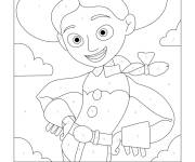 Coloriage Portrait de Jessie par num&eacute;ro