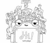 Coloriage Poster du film Toy Story 5 de Disney