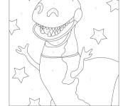 Coloriage Rex de Toy Story 5 par num&eacute;ro