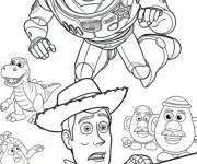 Coloriage Sc&egrave;ne des aventures dans Toy Story 5