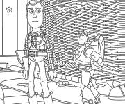 Coloriage Woody et Buzz imprimable