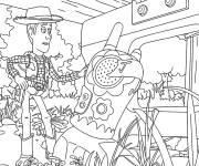 Coloriage Woody et Walkie-Talkie