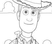 Coloriage Woody vue proche