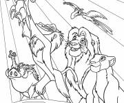 Coloriage Affiche du film Le Roi Lion de Walt Disney
