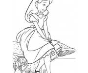 Coloriage et dessins gratuit Alice de Walt Disney à imprimer