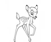 Coloriage et dessins gratuit Bambi de Walt Disney à imprimer