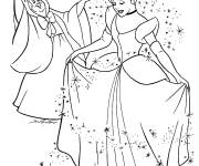 Coloriage Cendrillon de Walt Disney