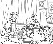 Coloriage Chiots Dalmatiens de Walt Disney