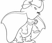 Coloriage Dumbo &eacute;l&eacute;phant de Walt Disney