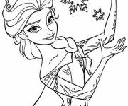 Coloriage Elsa , la belle princesse de neige