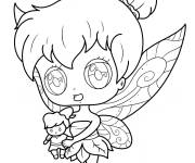 Coloriage F&eacute;e Tinker Bel kawaii de Walt Disney