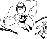 Coloriage Film les indestructibles 2 de Walt Disney