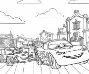 Coloriage Flash McQueen de Walt Disney Pixar