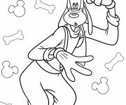 Coloriage Goofy dr&ocirc;le de Walt Disney