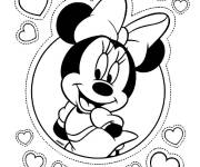 Coloriage Illustration de Minnie Mouse de Walt Disney