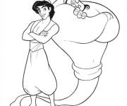 Coloriage et dessins gratuit Jean et Aladdin de Walt Disney à imprimer