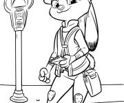 Coloriage Judy hopps zootopie de Walt Disney