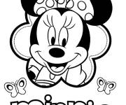 Coloriage La belle figurine de Walt Disney Minnie Mouse