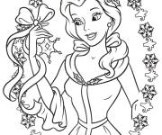 Coloriage La belle princesse en portrait